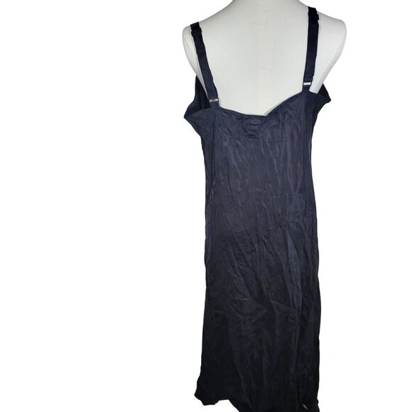 J.Crew Women Classic Elegant Black Sleeveless Adjustable Slip Dress Size 16 - Picture 8 of 9